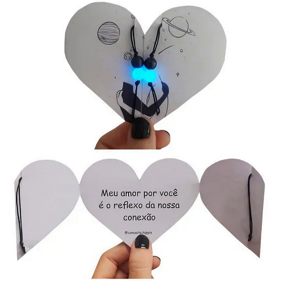 Kit 2 Pulseiras Conexão Magnéticas E Brilha No Escuro